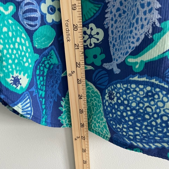 Talbots Fish Print Tunic Blouse - Picture 7 of 8